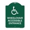 Signmission Wheelchair Accessible Entrance Heavy-Gauge Aluminum Architectural Sign, 24" H, GW-1824-9739 A-DES-GW-1824-9739 - alternate 1